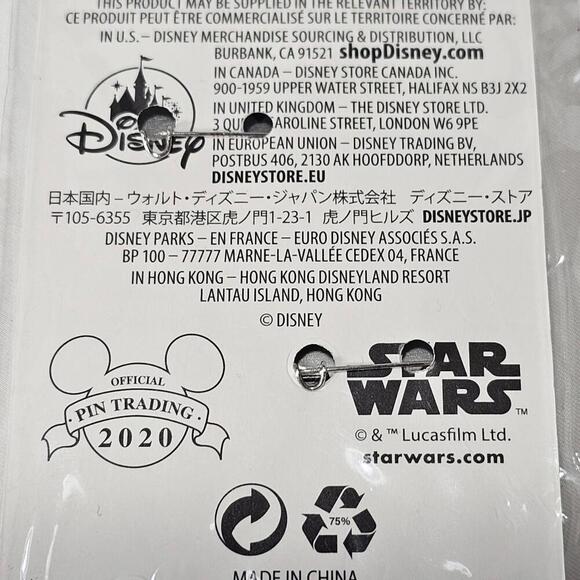 Disney Star Wars Buttons Set Of 3 Collectible Pin Button Vader BB-8 Death Star - Picture 3 of 3
